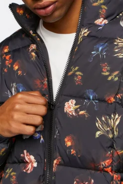 Floral Print Puffer Jacket
