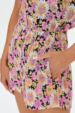 Floral Print Relaxed-Fit Shorts