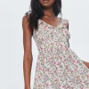 Floral Print Ruffle-Trim Romper