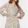 Floral Print Smocked Mini Dress