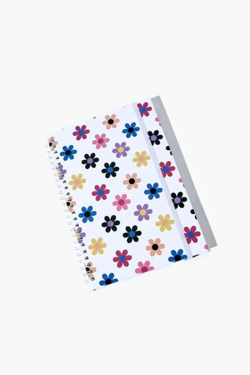 Floral Print Spiral Notebook