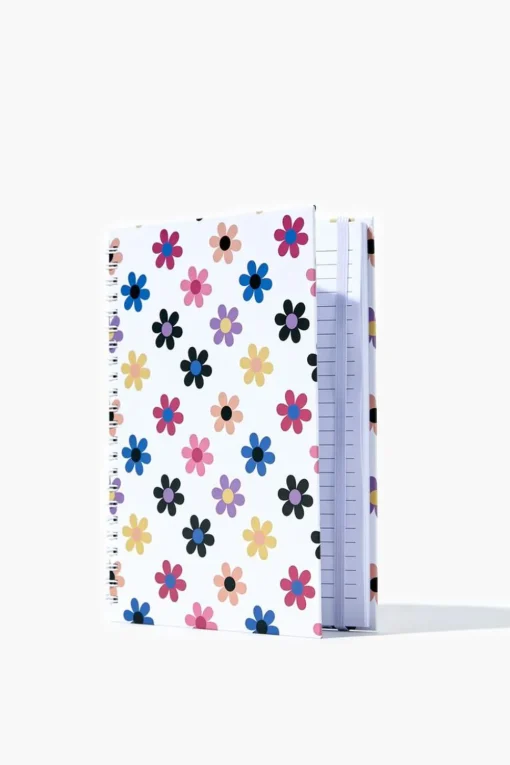 Floral Print Spiral Notebook