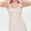 Floral Print Sweetheart Dress