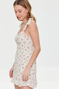Floral Print Sweetheart Dress