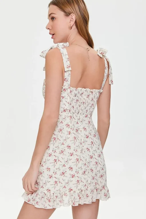 Floral Print Sweetheart Dress