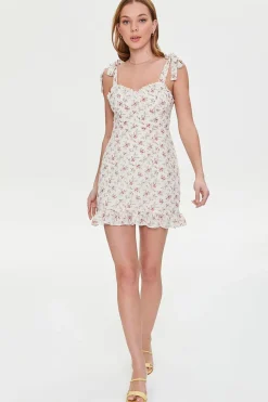 Floral Print Sweetheart Dress