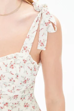 Floral Print Sweetheart Dress