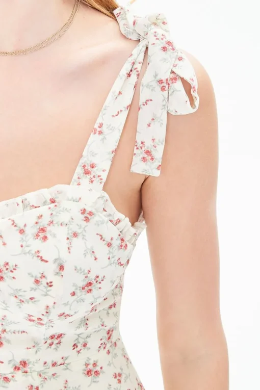 Floral Print Sweetheart Dress