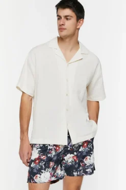Floral Print Swim Trunks