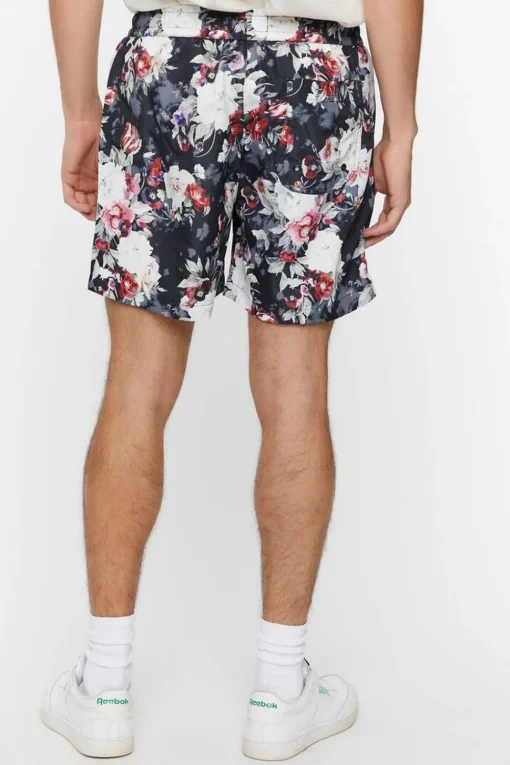 Floral Print Swim Trunks