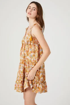Floral Print Tassel Mini Dress