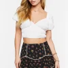 Floral Print Tiered Mini Skirt