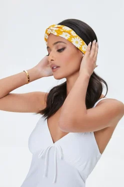 Floral Print Twisted Headwrap