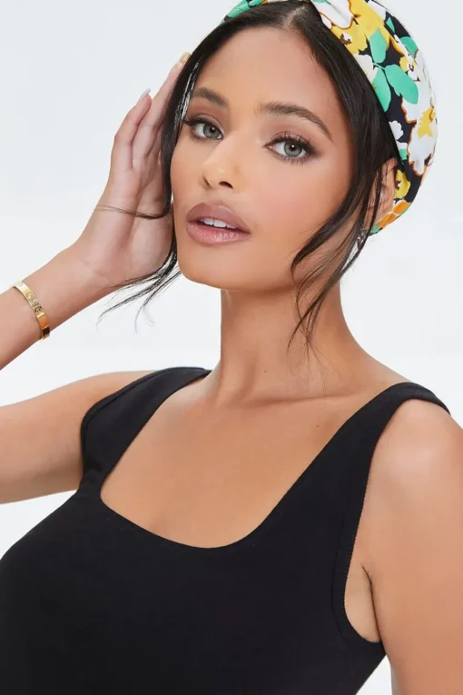 Floral Print Twisted Headwrap