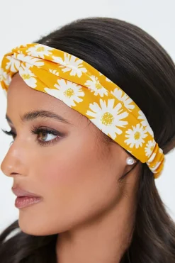 Floral Print Twisted Headwrap