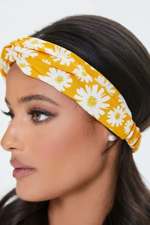 Floral Print Twisted Headwrap