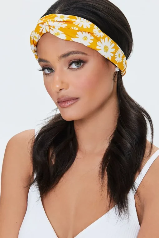 Floral Print Twisted Headwrap