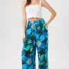 Floral Print Wide-Leg Pants
