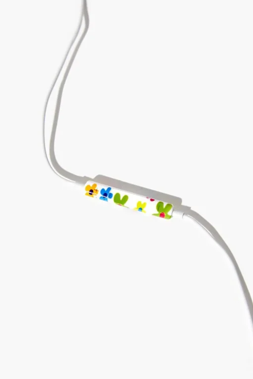 Floral Print Wired Earphones