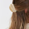 Floral Rhinestone Hair Claw Clip