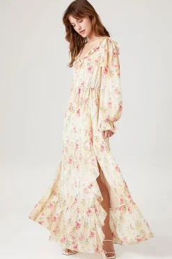 Floral Ruffle Maxi Dress