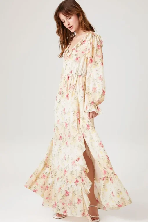 Floral Ruffle Maxi Dress
