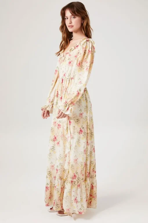 Floral Ruffle Maxi Dress