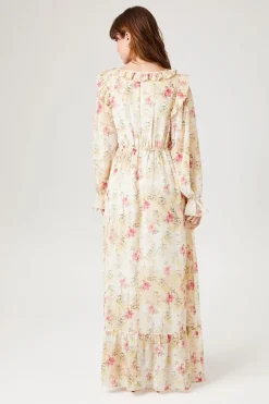 Floral Ruffle Maxi Dress