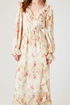Floral Ruffle Maxi Dress