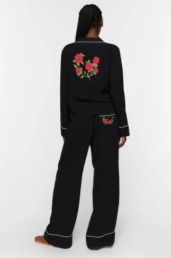 Floral Shirt & Pants Pajama Set