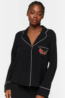 Floral Shirt & Pants Pajama Set