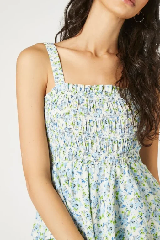 Floral Smocked Tiered Mini Dress