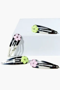 Floral Snap Hair Clip Set