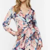 Floral Wrap Mini Dress