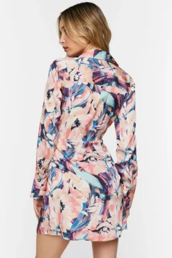 Floral Wrap Mini Dress
