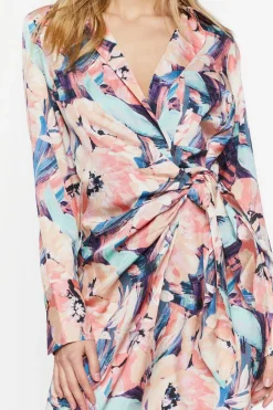 Floral Wrap Mini Dress