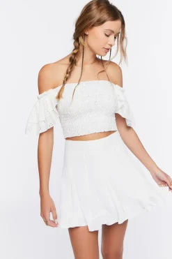 Flounce A-Line Mini Skirt