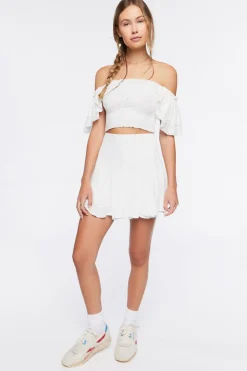 Flounce A-Line Mini Skirt