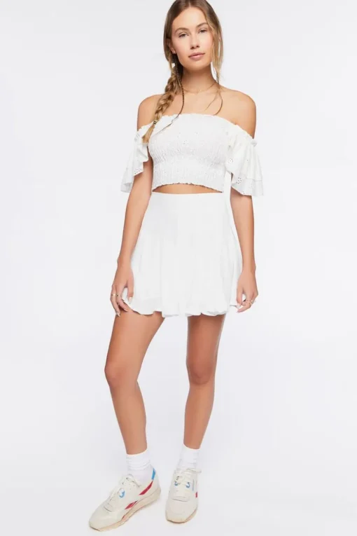 Flounce A-Line Mini Skirt