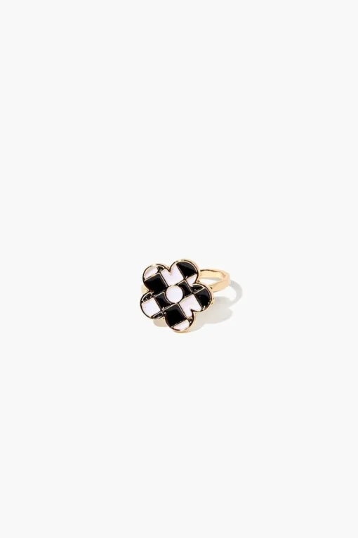 Flower & Evil Eye Ring Set