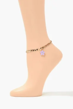 Flower Charm Chain Anklet