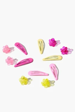 Flower Claw & Snap Hair Clip Set