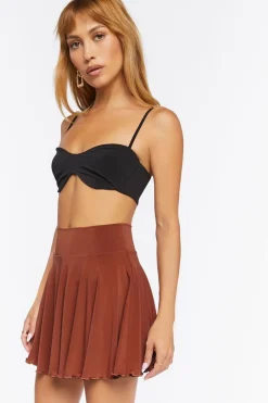 Flowy Lettuce-Edge Mini Skirt