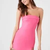 Foldover Tube Mini Dress