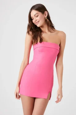 Foldover Tube Mini Dress