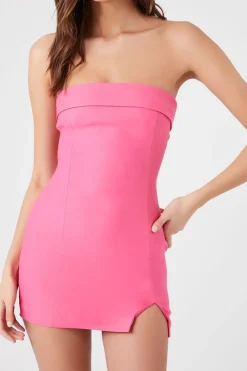 Foldover Tube Mini Dress