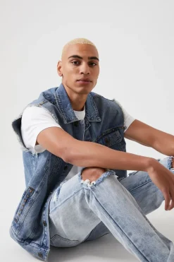 Frayed Denim Vest