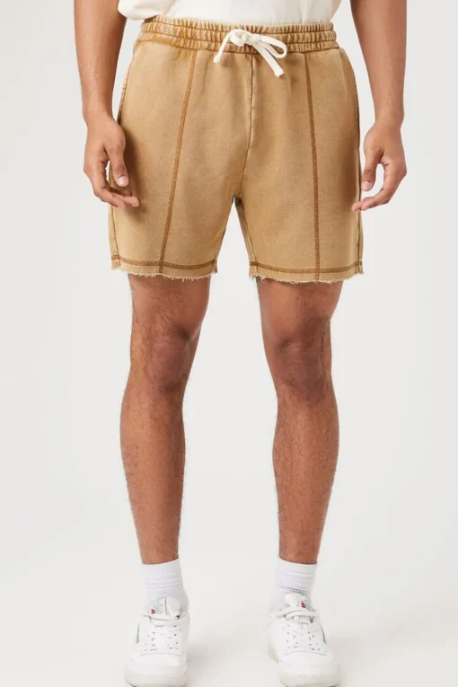 Frayed Drawstring Shorts