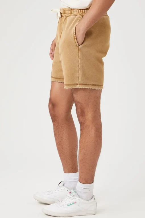 Frayed Drawstring Shorts