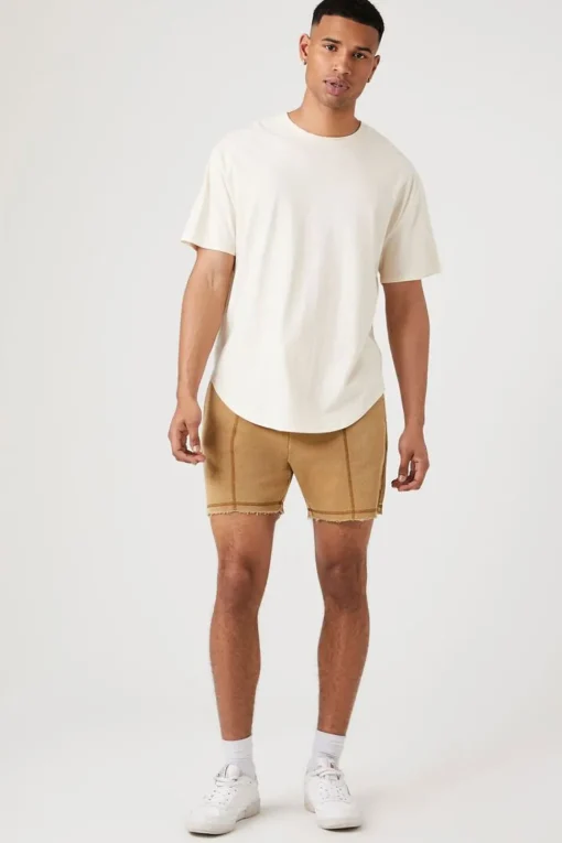 Frayed Drawstring Shorts